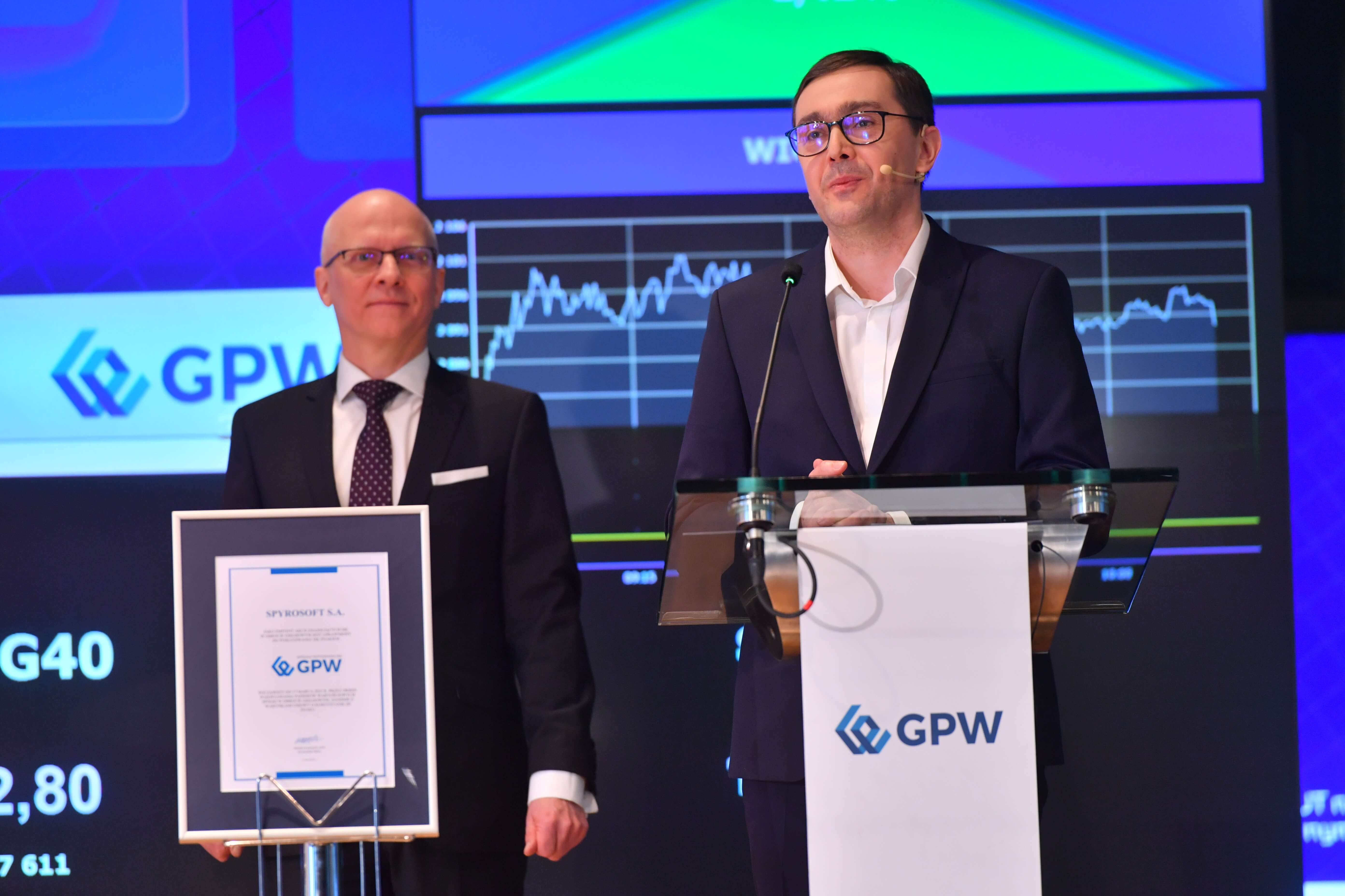 Konrad Weiske in front of a WSE speaking podium