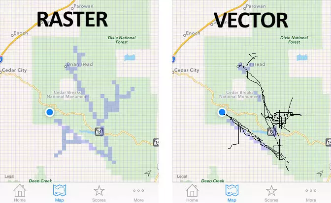 How is the visualisation of geospatial data done?