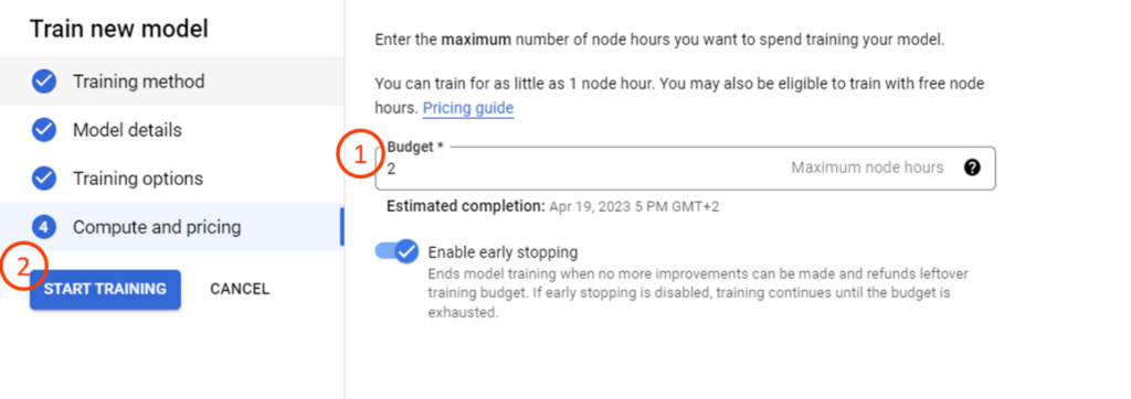 Customer churn prediction with Google AutoML
Step 6 illustrated